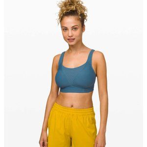 NWT Lululemon Run Times Bra (Iron Blue)